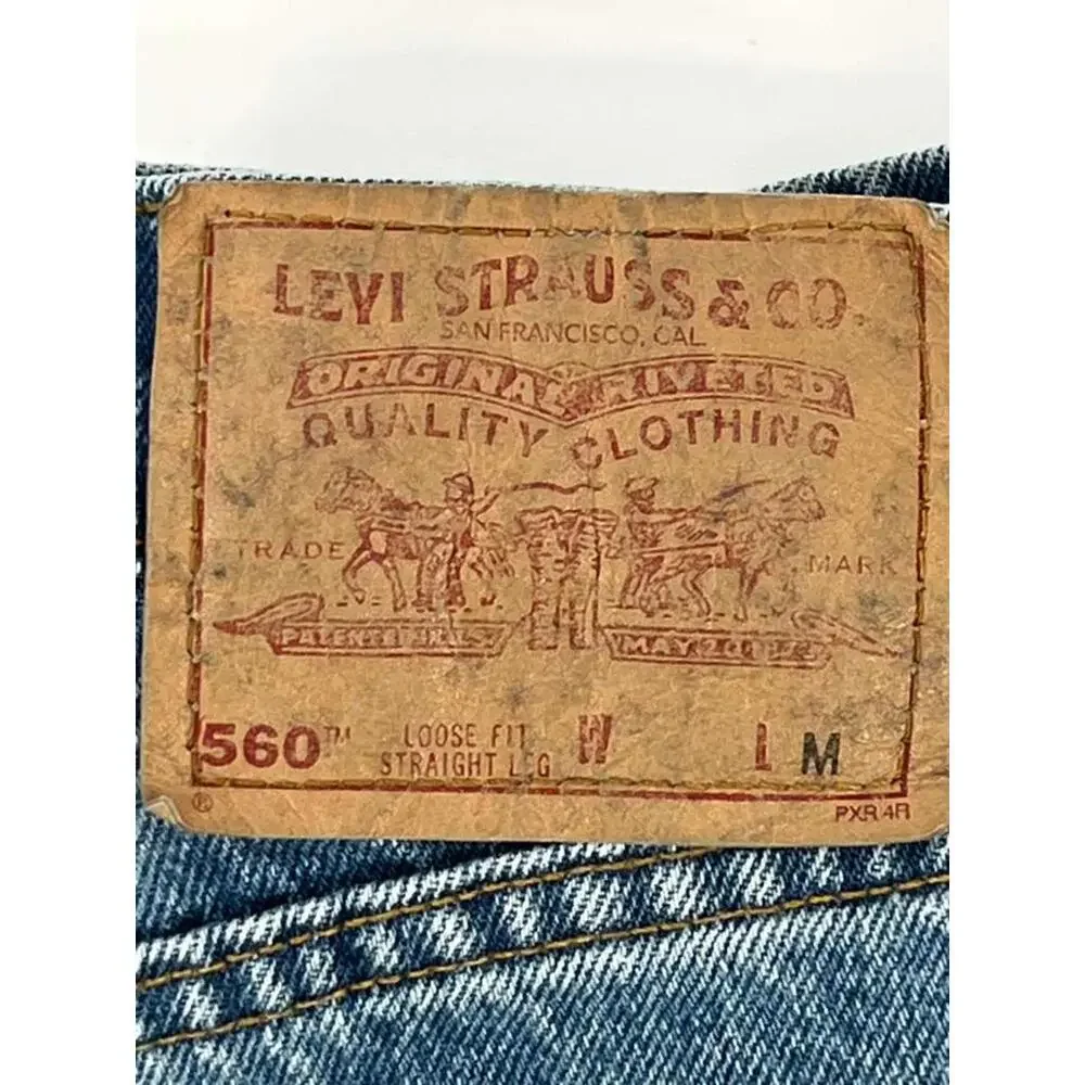 Levi's 560 Loose Fit Straight Leg Jeans Size 16 Cotton‎ Denim